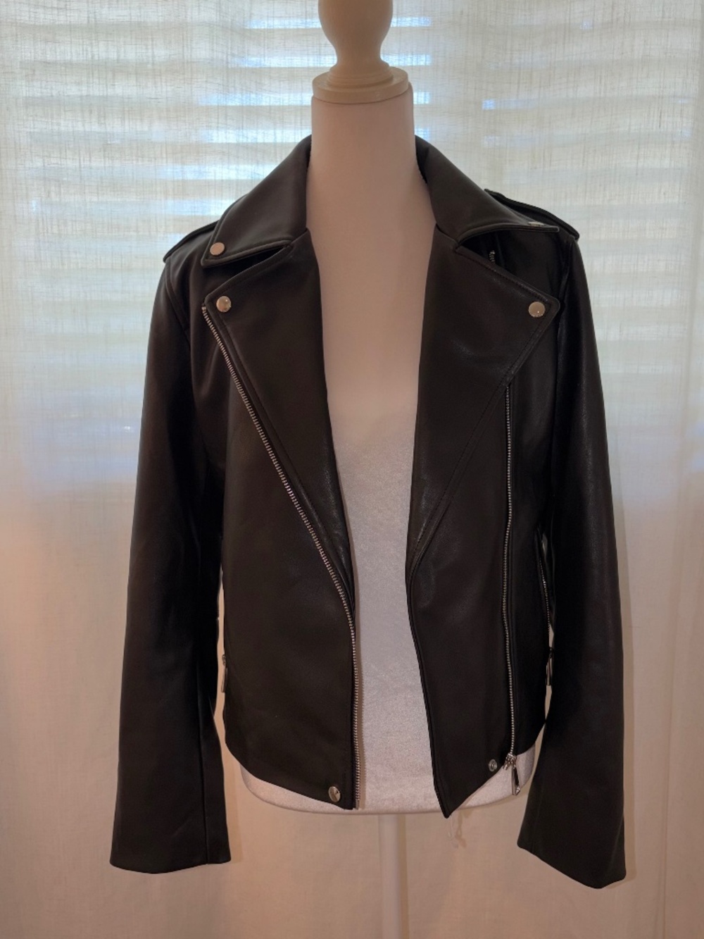 Zara faux leather moto jacket